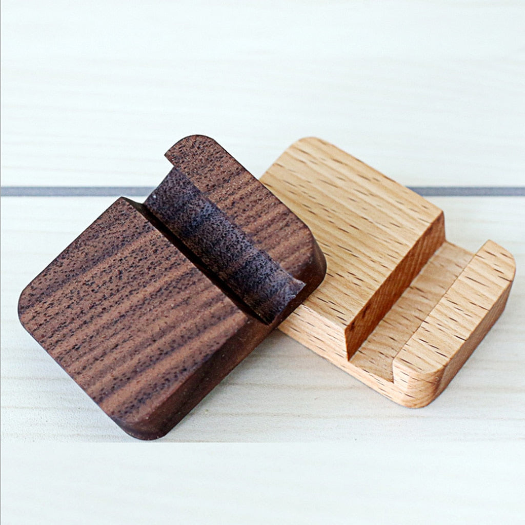 Universal Solid Wood Smart Phone Stand