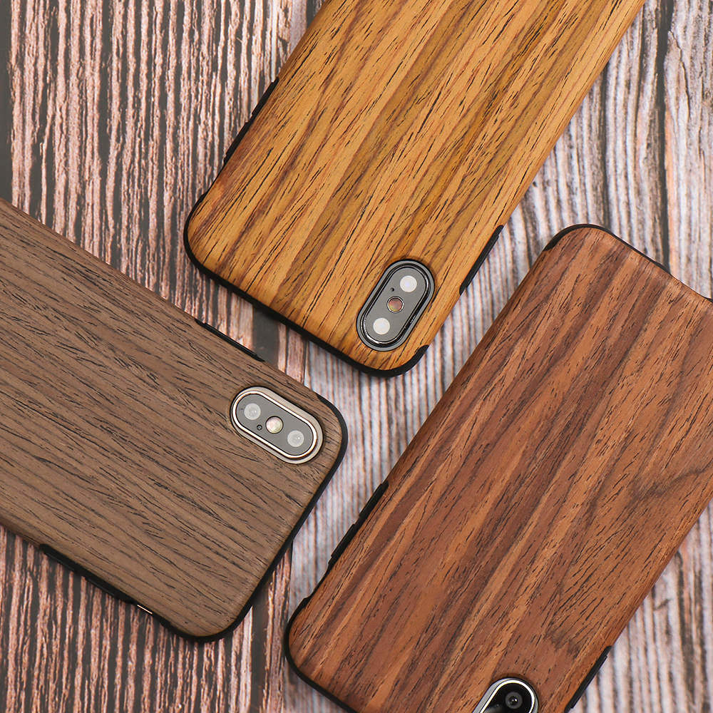 Premium Hybrid Real Wood Case For iPhone 11 Pro Max Xr X Soft 7 Plus 8 6 6s 5 5s SE 2020 12 Mini