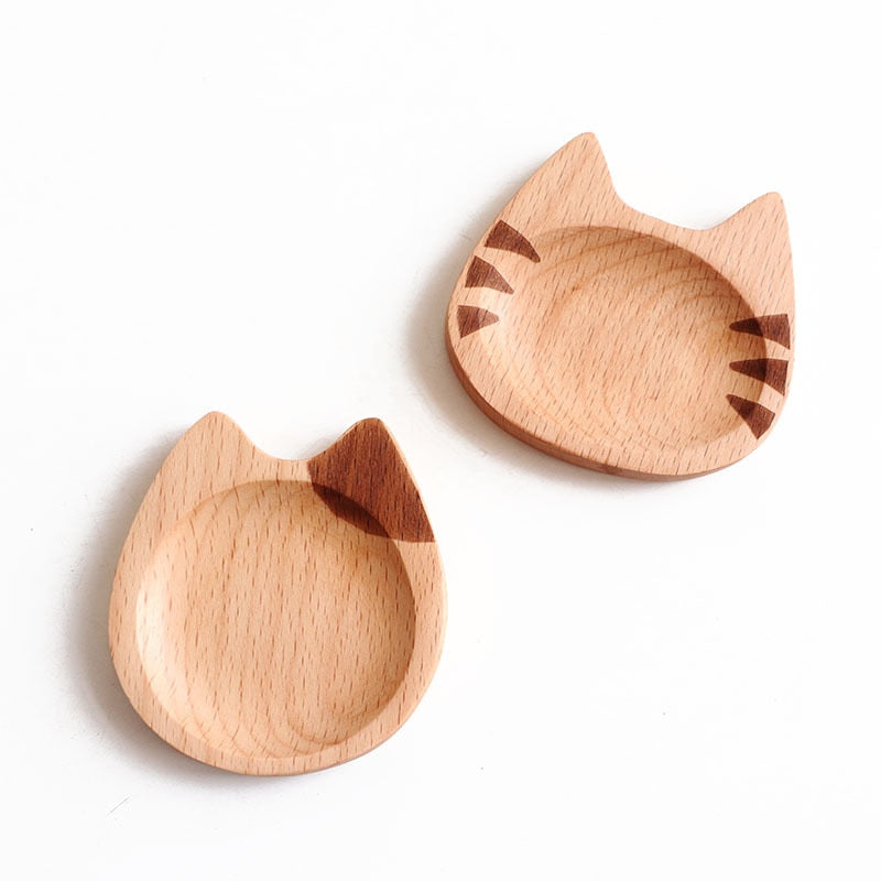 Cat Shape Wooden Tray