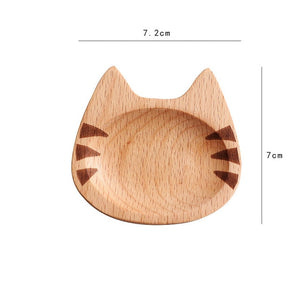 Cat Shape Wooden Tray