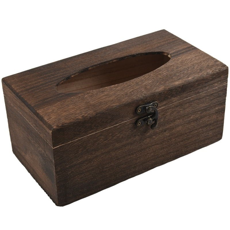 Useful Wooden Retro Tissue Box Cover