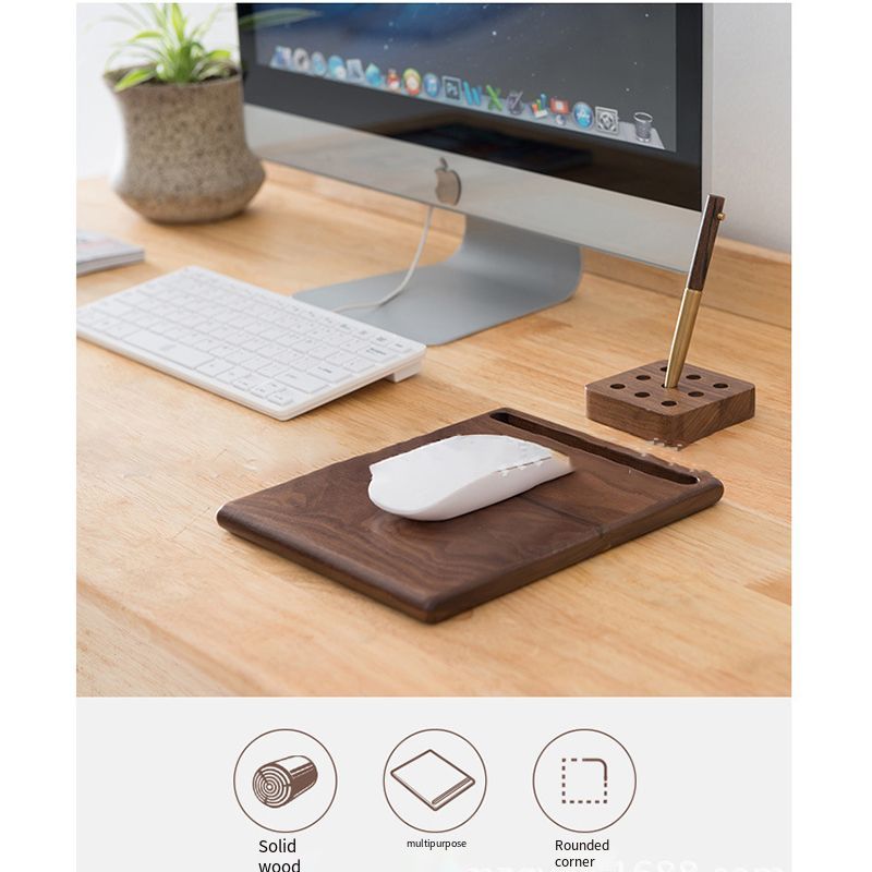 Wooden Ergonomic Keyboard Mouse Wrist Pad Ornament